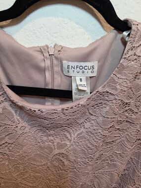 Enfocus Studio Women's Lace Dress in Blush Pink